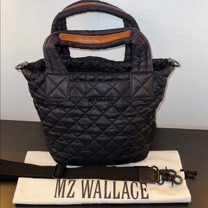 MZ Wallace Black Quilted Tote
